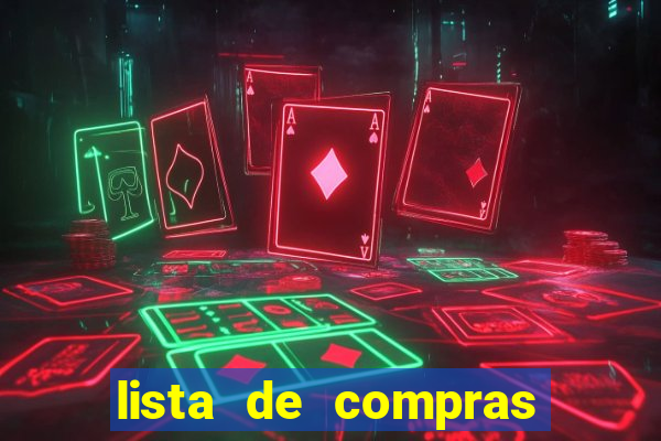 lista de compras mensal para 2 pessoas