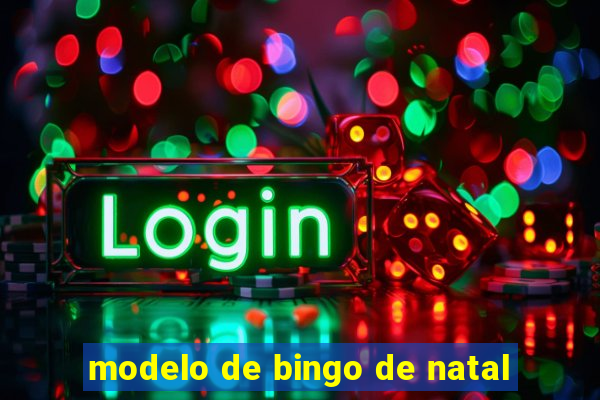 modelo de bingo de natal