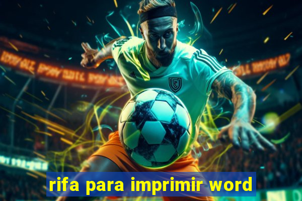 rifa para imprimir word