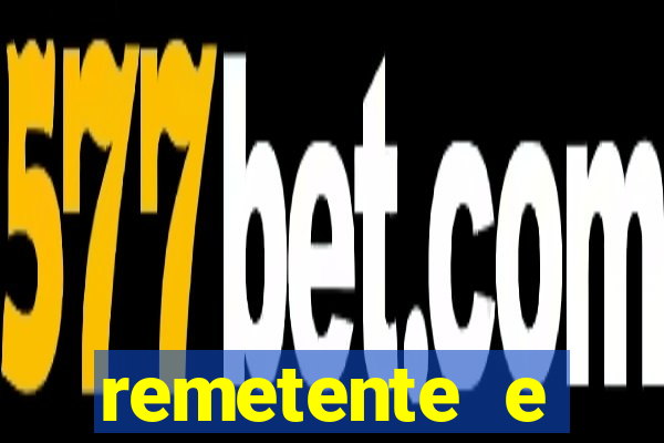 remetente e destinatário modelo