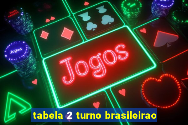tabela 2 turno brasileirao