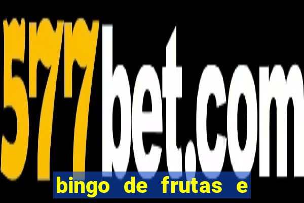 bingo de frutas e legumes para imprimir