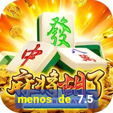 menos de 7.5 escanteios o que significa