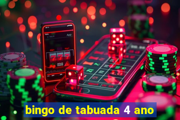 bingo de tabuada 4 ano