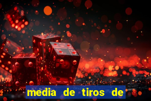 media de tiros de meta por jogo