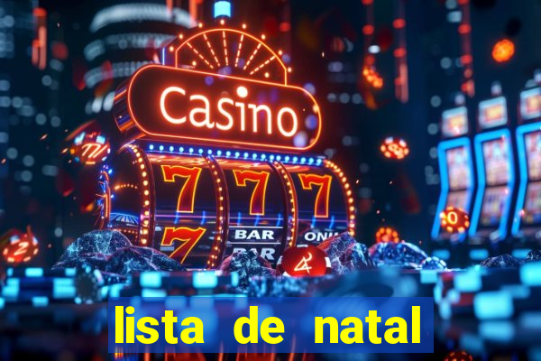 lista de natal para imprimir