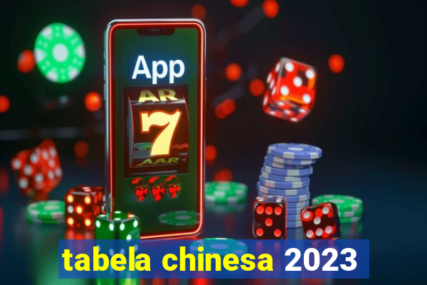 tabela chinesa 2023