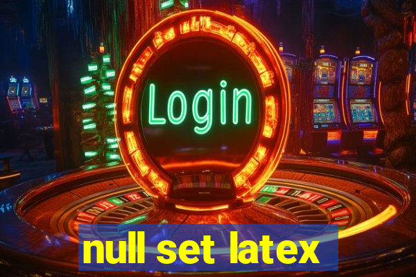 null set latex
