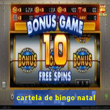 cartela de bingo natal