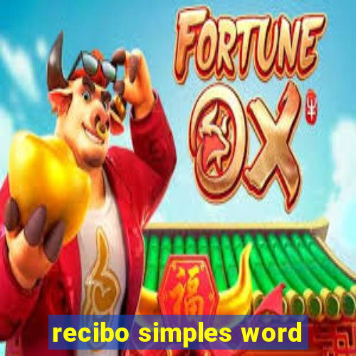 recibo simples word