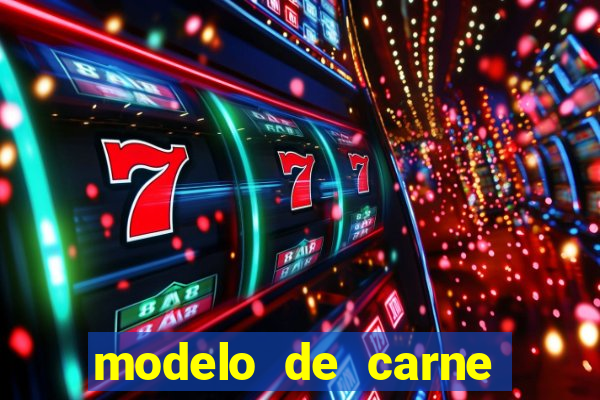 modelo de carne para pagamento
