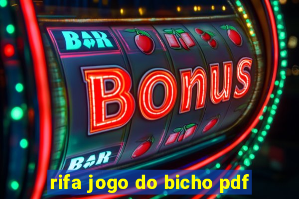 rifa jogo do bicho pdf