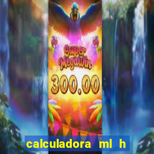 calculadora ml h para mcg kg min