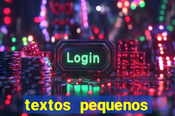 textos pequenos para alfabetizar
