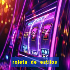 roleta de estilos de roupas