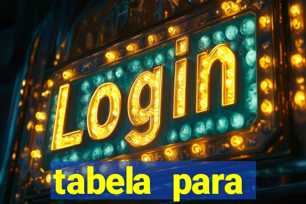 tabela para misturar cores